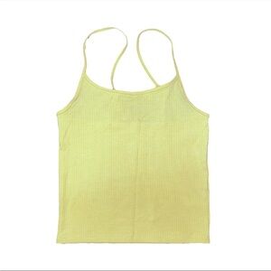 American Eagle Yellow Cami Tank Top Adjustable Ribbed NWOT XXS